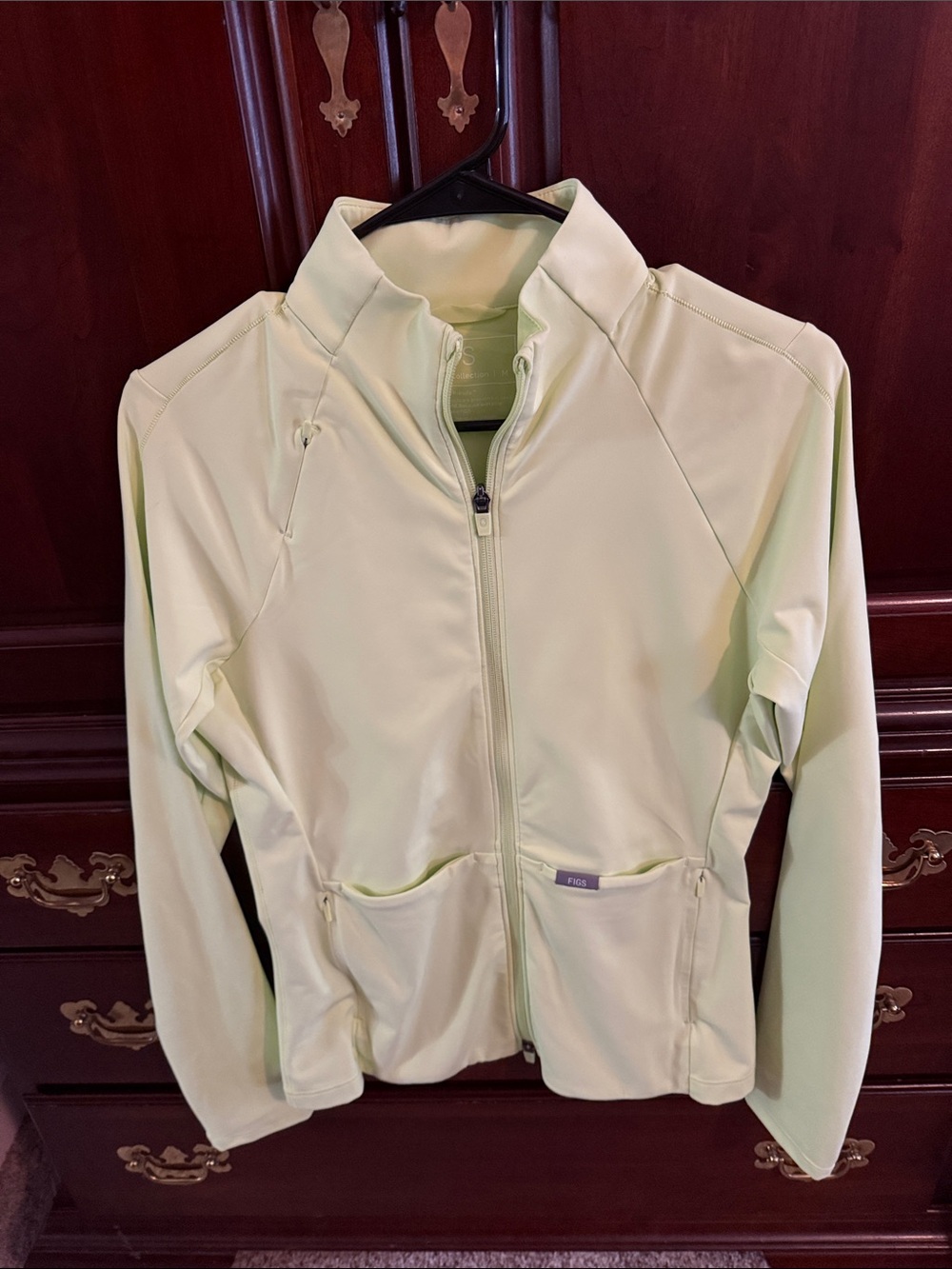 Figs Women's Sea Mist Green Full-Zip Jacket